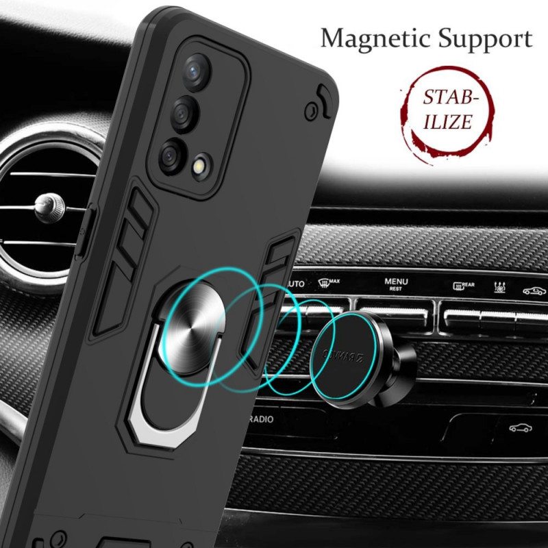 Case Oppo A74 4G Irrotettava Rengastuki Metallia