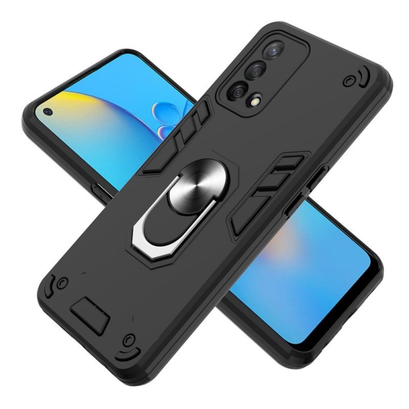 Case Oppo A74 4G Irrotettava Rengastuki Metallia