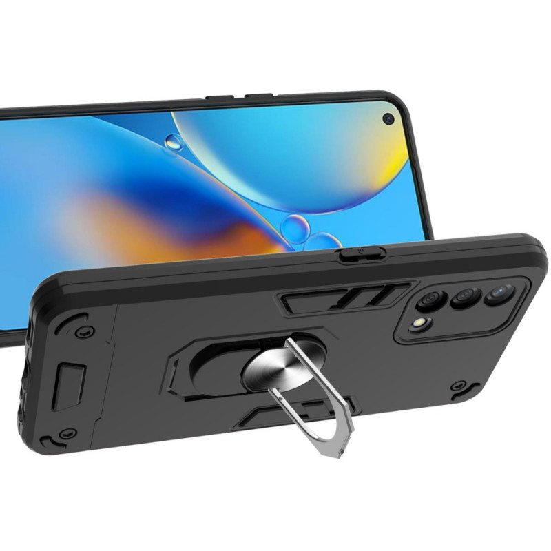 Case Oppo A74 4G Irrotettava Rengastuki Metallia