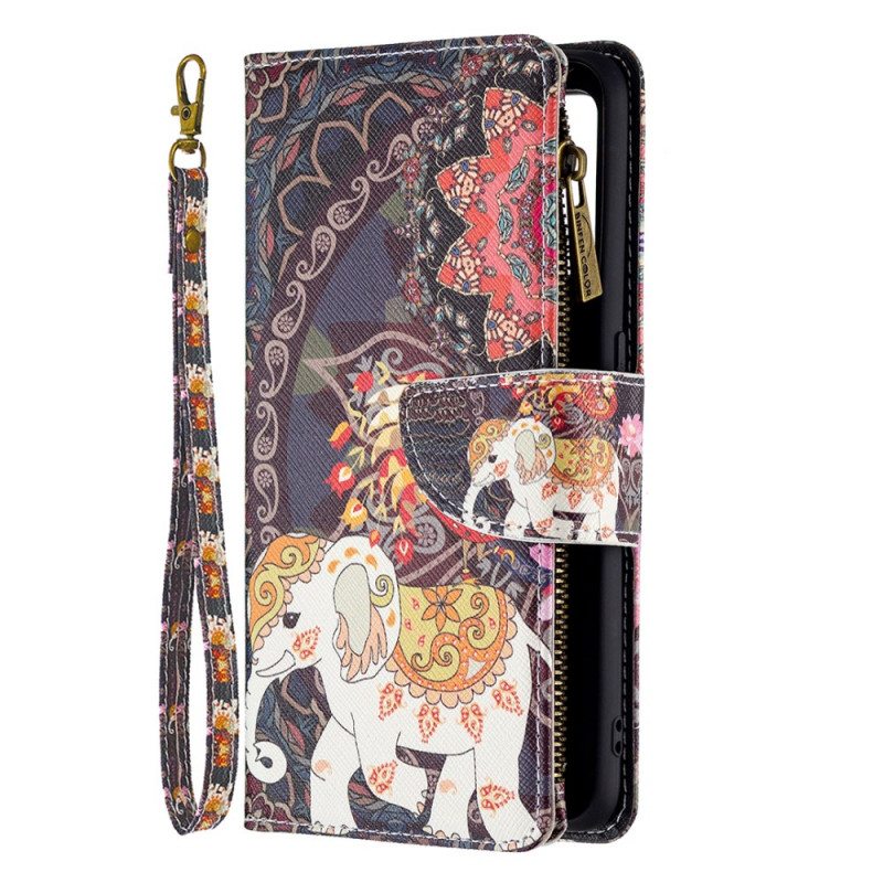 Kotelot Oppo A74 4G Elephant Vetoketjullinen Tasku