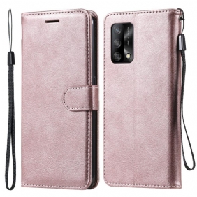 Kotelot Oppo A74 4G Suojaketju Kuori Strappy Leather Effect