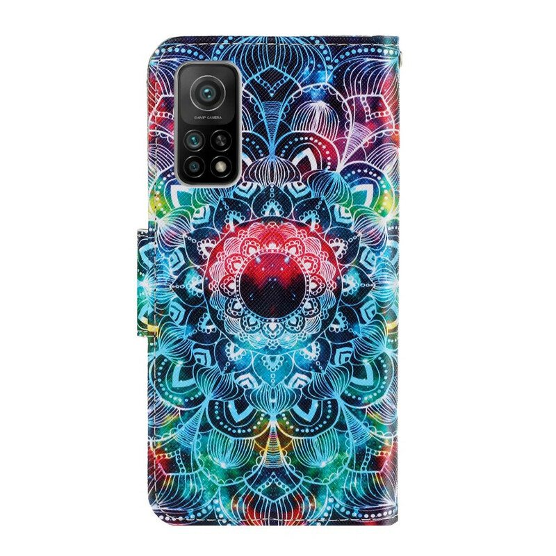 Flip Case Xiaomi Mi 10T / 10T Pro Suojaketju Kuori Näyttävä Strappy Mandala