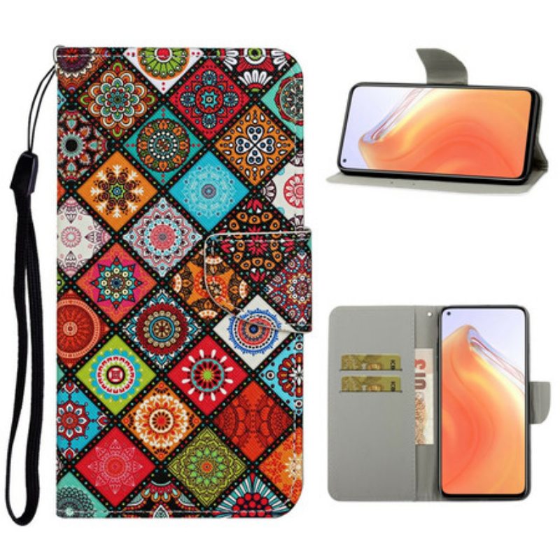 Kotelot Xiaomi Mi 10T / 10T Pro Patchwork Mandalas Kaulanauhalla