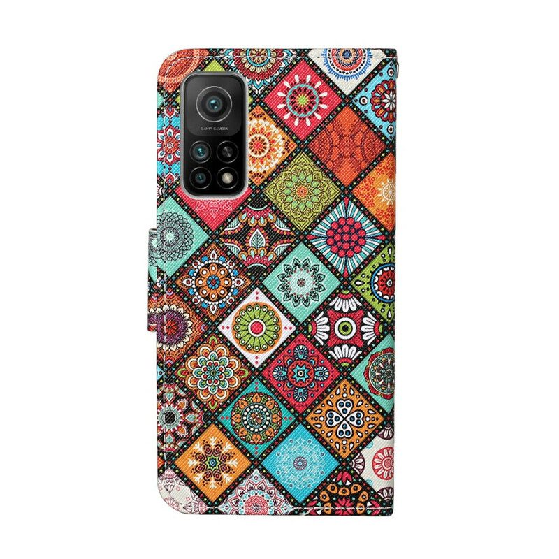 Kotelot Xiaomi Mi 10T / 10T Pro Patchwork Mandalas Kaulanauhalla