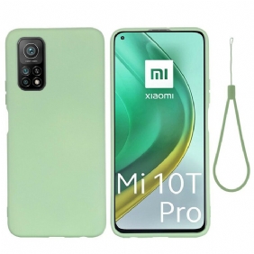 Kuori Xiaomi Mi 10T / 10T Pro Nestemäinen Silikoni Kaulanauhalla