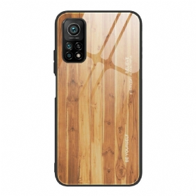 Kuori Xiaomi Mi 10T / 10T Pro Wood Design Karkaistu Lasi