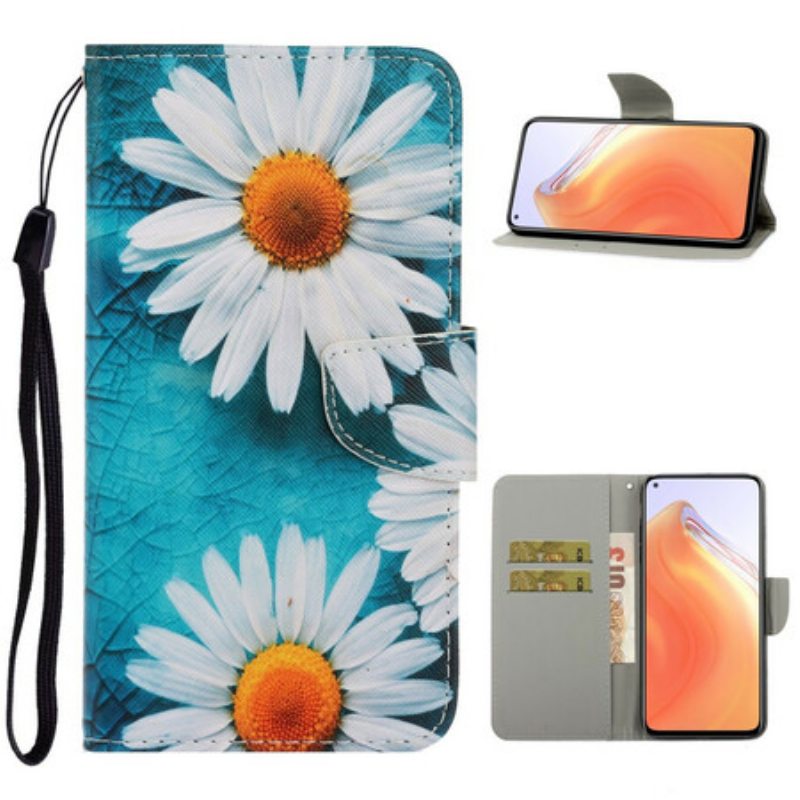 Nahkakotelo Xiaomi Mi 10T / 10T Pro Suojaketju Kuori Thong Daisies