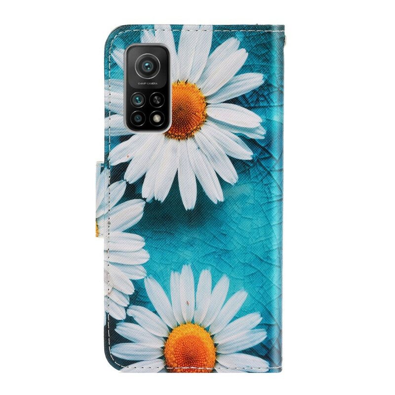 Nahkakotelo Xiaomi Mi 10T / 10T Pro Suojaketju Kuori Thong Daisies