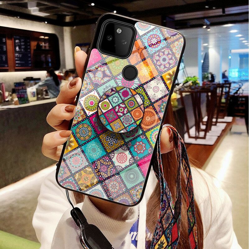 Kuori Google Pixel 5A Patchwork Magneettipidike