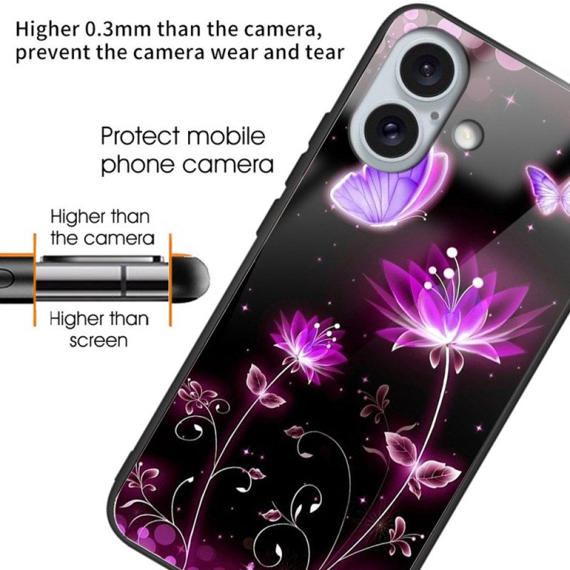 Case iPhone 16 Plus Puhelinkuoret Fluoresoiva Lotus