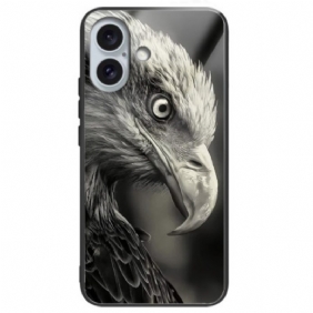 Kuori iPhone 16 Plus Eagle Printed Tempered Glass