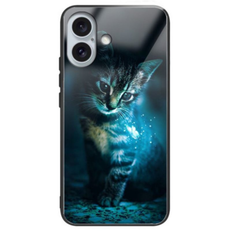 Kuori iPhone 16 Plus Karkaistu Lasi Cat