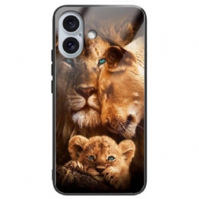 Kuori iPhone 16 Plus Lions Karkaistu Lasi Suojakuori