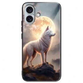 Kuori iPhone 16 Plus Moonlight Wolf Karkaistu Lasi Suojakuori