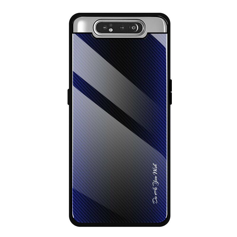 Case Samsung Galaxy A80 / A90 Karkaistua Hiilikuitulasia