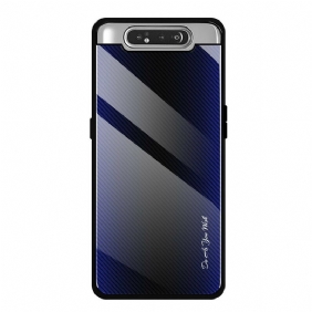 Case Samsung Galaxy A80 / A90 Karkaistua Hiilikuitulasia