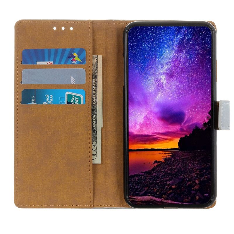 Flip Case Samsung Galaxy M32 Näyttävä Keinonahka