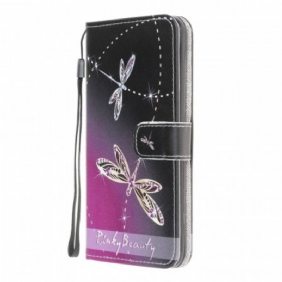 Kotelot Samsung Galaxy M32 Suojaketju Kuori Strappy Dragonflies