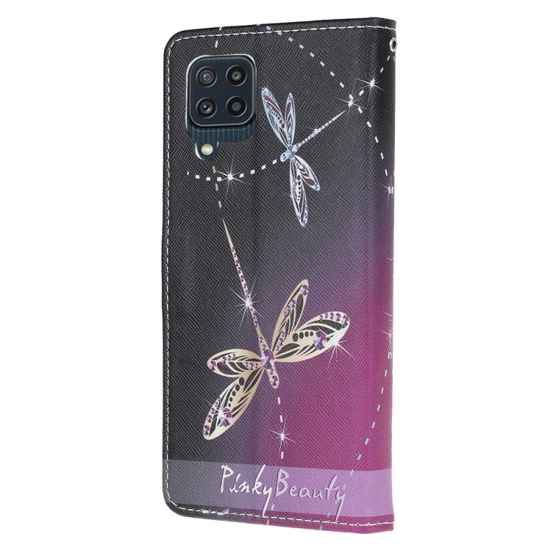 Kotelot Samsung Galaxy M32 Suojaketju Kuori Strappy Dragonflies