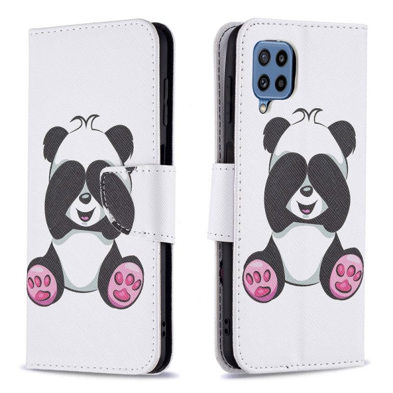 Nahkakotelo Samsung Galaxy M32 Panda Hauskaa