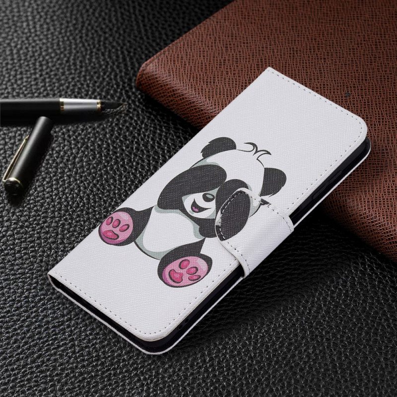 Nahkakotelo Samsung Galaxy M32 Panda Hauskaa