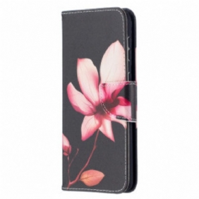 Flip Case Samsung Galaxy S21 Plus 5G Vaaleanpunainen Kukka