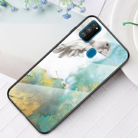 Kuori Samsung Galaxy M21 Premium Värillinen Karkaistu Lasi