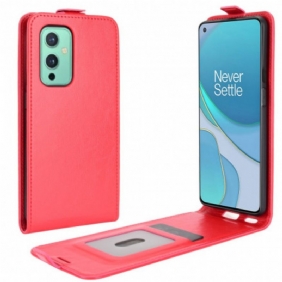 Kotelot OnePlus 9 Pystysuora Läppä Nahkaefekti