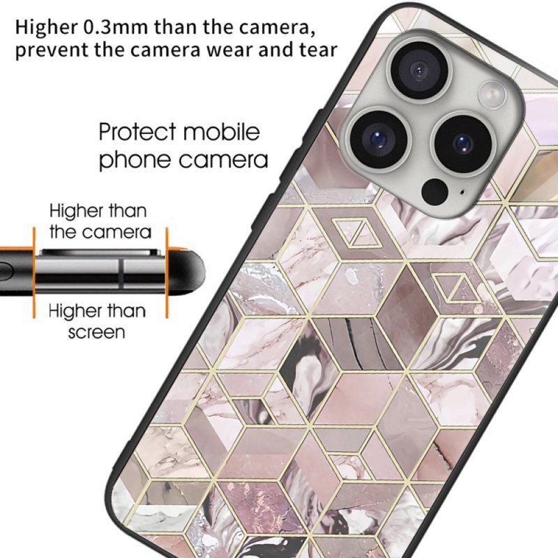 Case iPhone 16 Pro Puhelinkuoret Karkaistu Lasimarmorilohkot