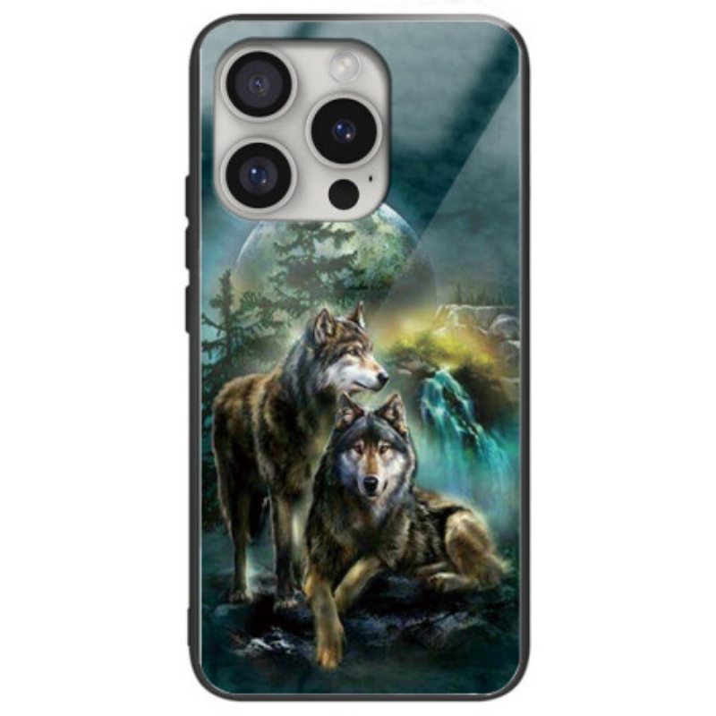 Case iPhone 16 Pro Puhelinkuoret Tempered Glass Wolves