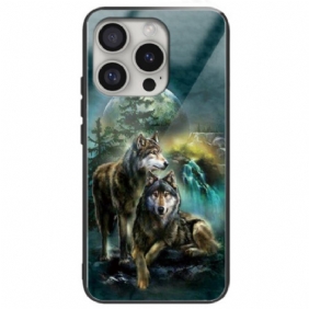 Case iPhone 16 Pro Puhelinkuoret Tempered Glass Wolves