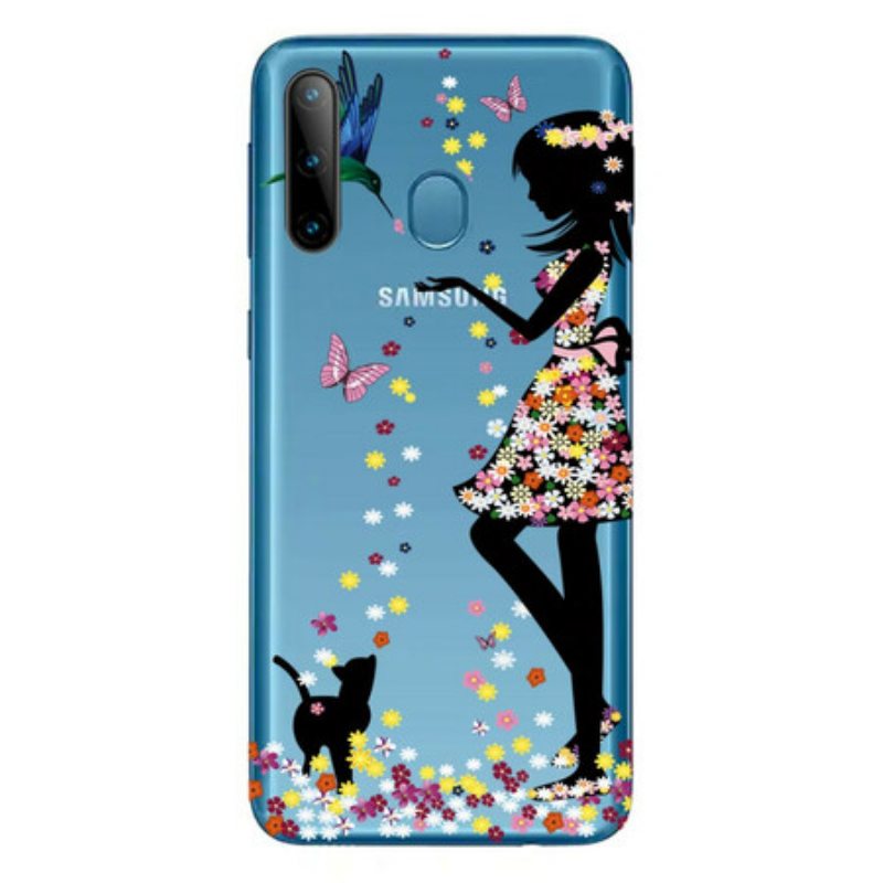 Case Samsung Galaxy M11 Kukkatyttö