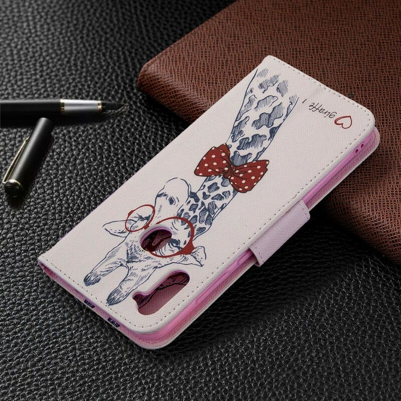 Flip Case Samsung Galaxy M11 Taitava Kirahvi