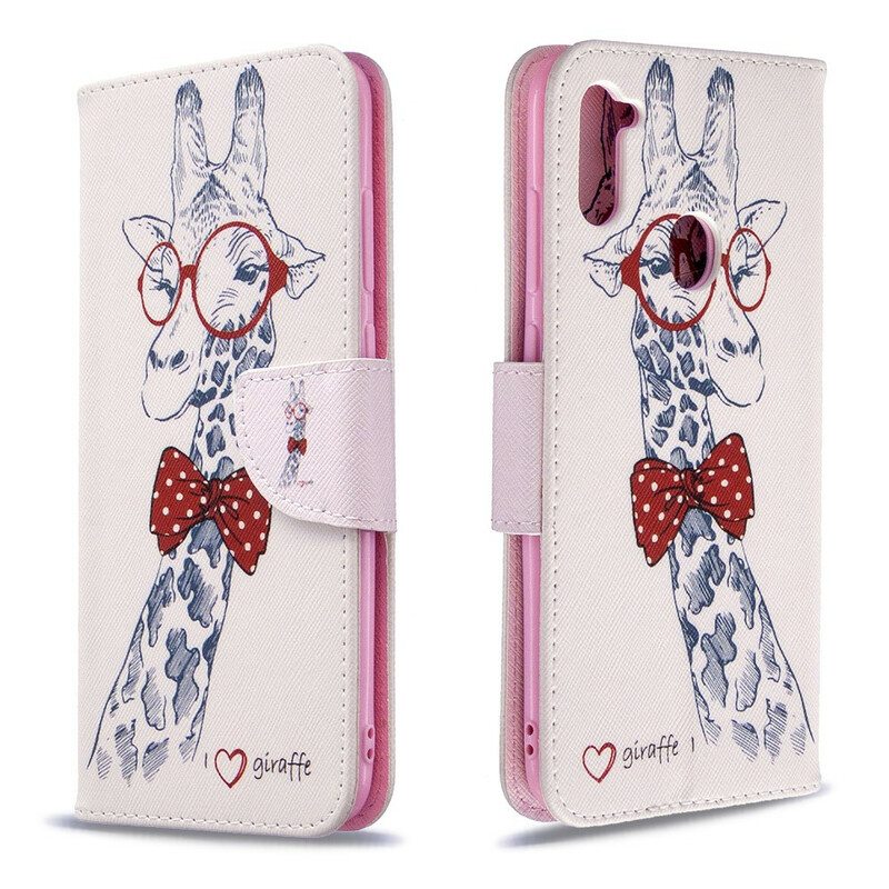 Flip Case Samsung Galaxy M11 Taitava Kirahvi