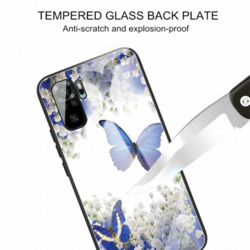 Case Poco M5s Butterflies Design Karkaistu Lasi