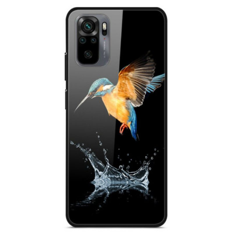 Case Poco M5s Crown Bird Karkaistu Lasi