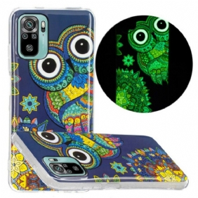 Case Poco M5s Fluoresoiva Pöllön Mandala