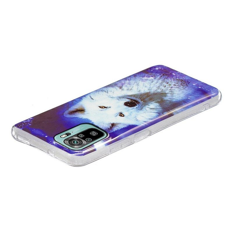 Case Poco M5s Fluoresoiva Wolf-sarja