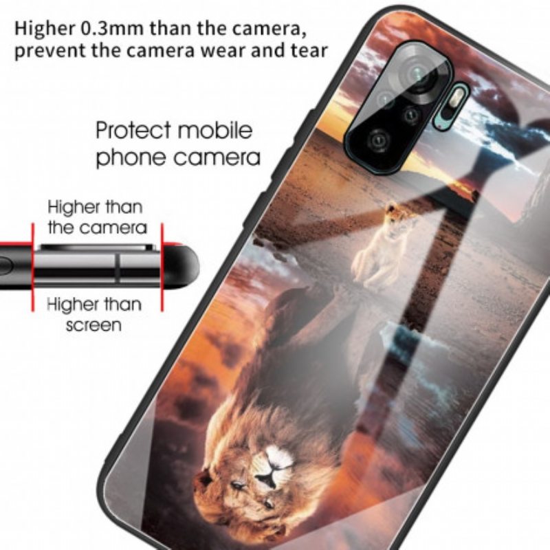 Case Poco M5s Lion Cub's Dream Karkaistu Lasi