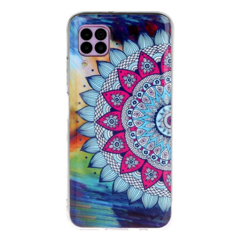 Case Huawei P40 Lite Fluoresoiva Pöllön Mandala