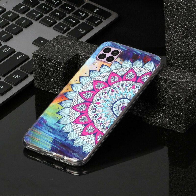 Case Huawei P40 Lite Fluoresoiva Pöllön Mandala