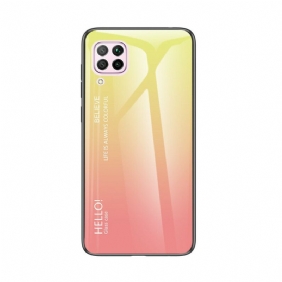 Case Huawei P40 Lite Karkaistu Lasi Hello