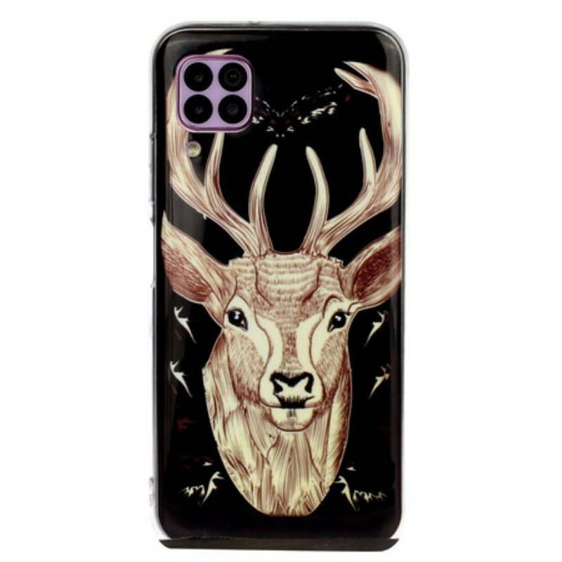 Kuori Huawei P40 Lite Fluoresoiva Majestic Deer