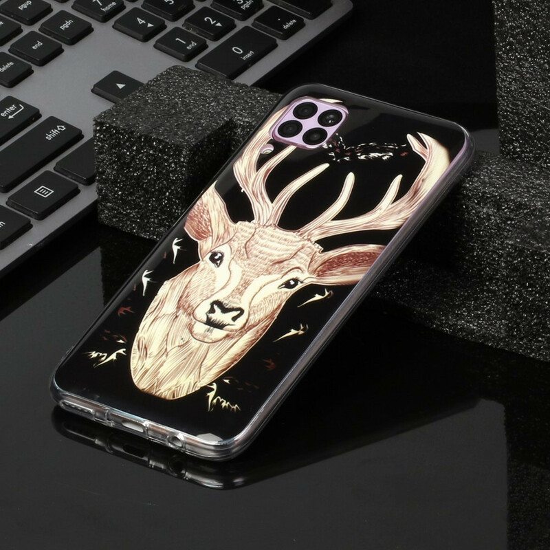 Kuori Huawei P40 Lite Fluoresoiva Majestic Deer