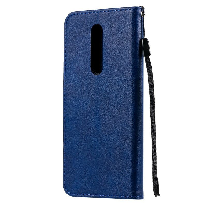 Kotelot OnePlus 8 Suojaketju Kuori Strappy Leather Effect