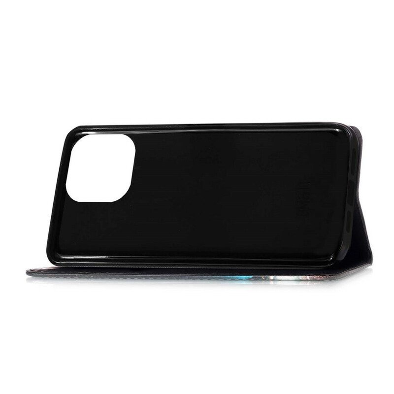 Flip Case iPhone 13 Pro Kultaiset Ruusut