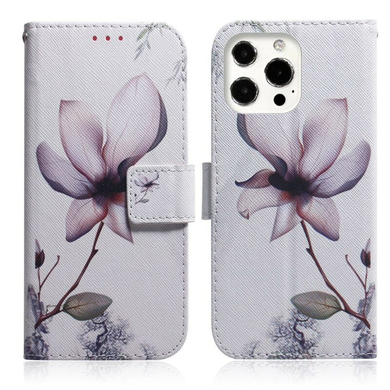 Kotelot iPhone 13 Pro Flower Dusty Pink