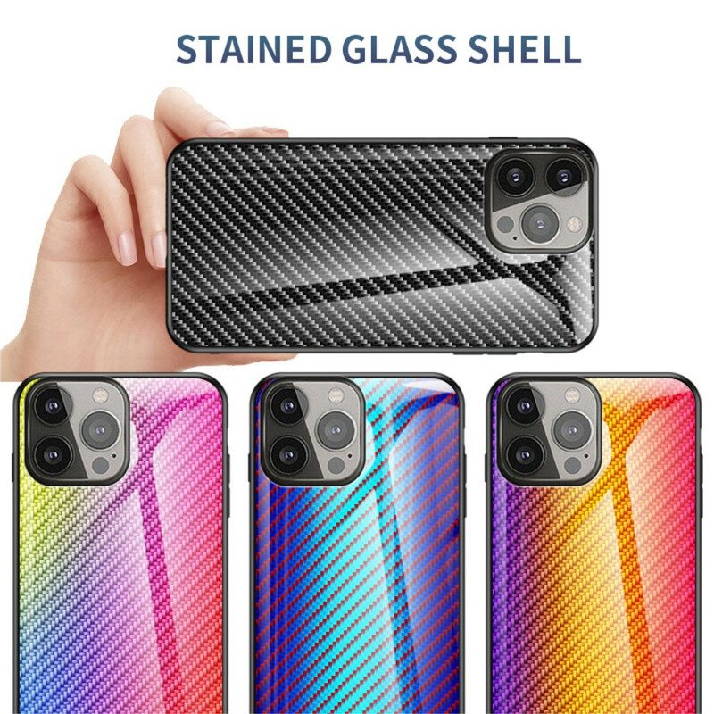 Kuori iPhone 13 Pro Karkaistua Hiilikuitulasia