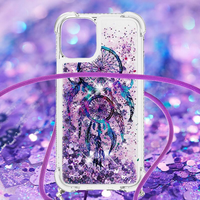 Kuori iPhone 13 Pro Kiristysnyörillä Paljetin Kiristysnyöri Dream Catcher