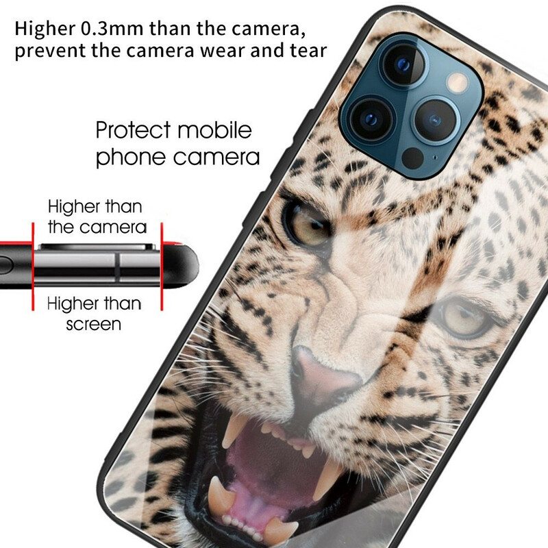 Kuori iPhone 13 Pro Leopard Karkaistu Lasi